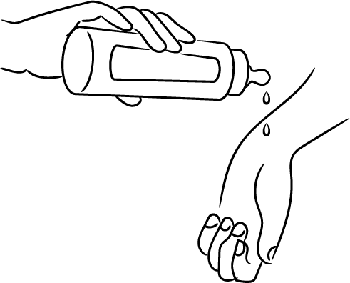 Étape 3 : Vérifiez la température du lait sur votre poignet. S’il est trop chaud, laissez-le refroidir.