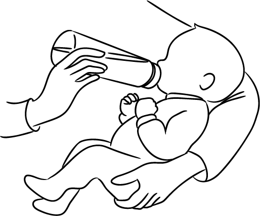 Étape 8 : Tenez toujours votre bébé contre vous, en position verticale.