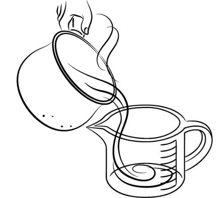 Étape 6 : Verser la quantité d’eau bouillie requise dans une tasse à mesurer stérilisée.