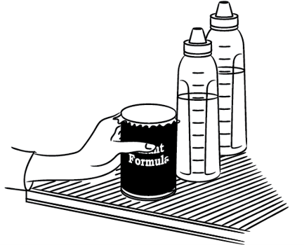 Étape 12 : S’il y a un reste de préparation liquide concentrée dans la boîte, bien couvrir la boîte et la mettre au réfrigérateur. L’utiliser dans les 48 heures.