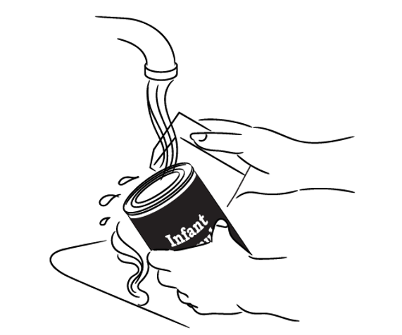 Étape 4 : Laver le dessus de la boîte à l’eau chaude.