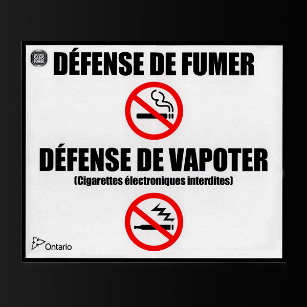 Order Smoke Free Ontario Act Signs EOHU Public Health